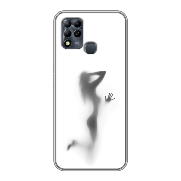 Силиконовый чехол на Infinix Hot 11 G37 с принтом Силуэт