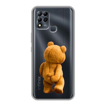 Силиконовый чехол на Infinix Hot 11 G37 с принтом Медведь