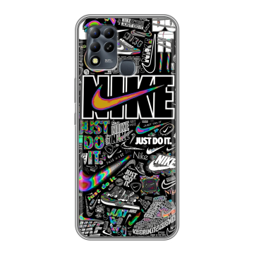 Силиконовый чехол на Infinix Hot 11 G37 с принтом Найк