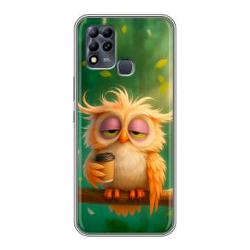 Силиконовый чехол на Infinix Hot 11 G37 с принтом сова