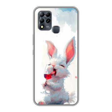 Силиконовый чехол на Infinix Hot 11 G37 с принтом кролик зайчик