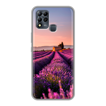 Силиконовый чехол на Infinix Hot 11 G37 с принтом лаванда