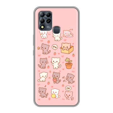 Силиконовый чехол на Infinix Hot 11 G37 с принтом Hello Kitty Хелоу Кити