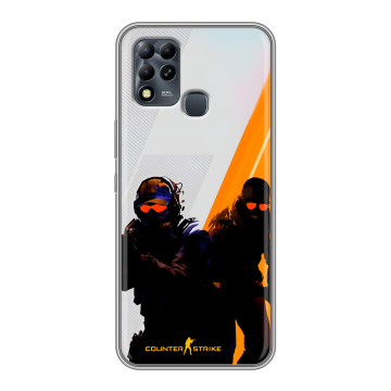 Силиконовый чехол на Infinix Hot 11 G37 с принтом Контер страйк Counter strike