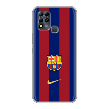 Силиконовый чехол на Infinix Hot 11 G37 с принтом Барселона Barcelona