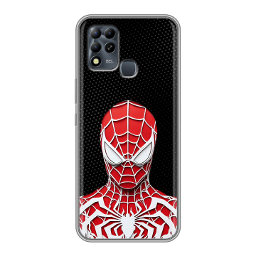 Силиконовый чехол на Infinix Hot 11 G37 с принтом человек паук spiderman
