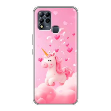Силиконовый чехол на Infinix Hot 11 G37 с принтом Единорог