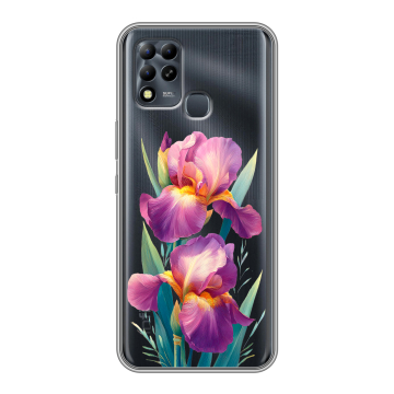 Силиконовый чехол на Infinix Hot 11 G37 с принтом Цветы орхидеи Силиконовый чехол на Infinix Hot 11 G37 с принтом Цветы орхидеи