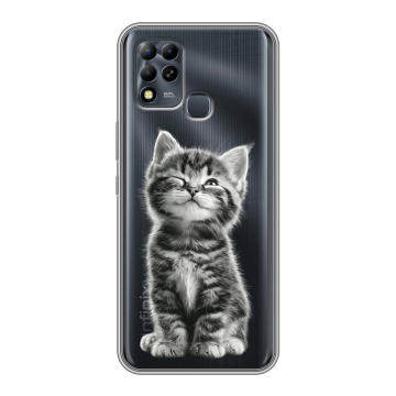 Силиконовый чехол на Infinix Hot 11 G37 с принтом Котенок