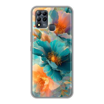 Силиконовый чехол на Infinix Hot 11 G37 с принтом Цветы Силиконовый чехол на Infinix Hot 11 G37 с принтом Цветы