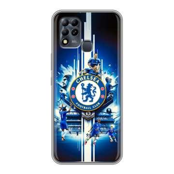 Силиконовый чехол на Infinix Hot 11 G37 с принтом Chelsea Челси Силиконовый чехол на Infinix Hot 11 G37 с принтом Chelsea Челси