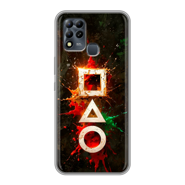 Силиконовый чехол на Infinix Hot 11 G37 с принтом Squid Game Игра кальмара