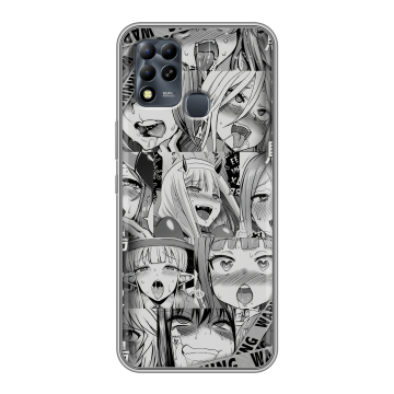 Силиконовый чехол на Infinix Hot 11 G37 с принтом Ahegao Ахегао Аниме Силиконовый чехол на Infinix Hot 11 G37 с принтом Ahegao Ахегао Аниме
