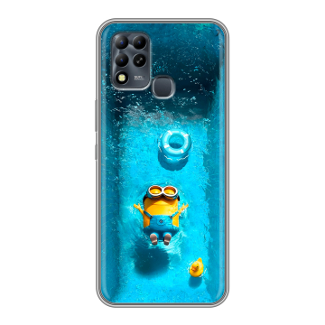 Силиконовый чехол на Infinix Hot 11 G37 с принтом Миньоны Силиконовый чехол на Infinix Hot 11 G37 с принтом Миньоны