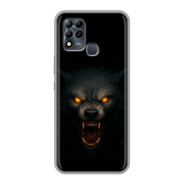Силиконовый чехол на Infinix Hot 11 G37 с принтом Волк Силиконовый чехол на Infinix Hot 11 G37 с принтом Волк