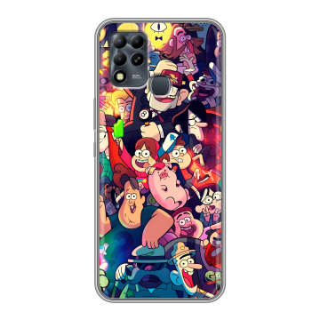 Силиконовый чехол на Infinix Hot 11 G37 с принтом Gravity Falls Гравити Фолз