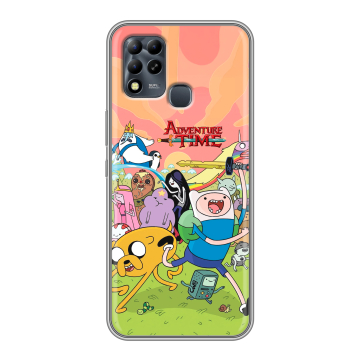Силиконовый чехол на Infinix Hot 11 G37 с принтом Adventure time Время приключений Силиконовый чехол на Infinix Hot 11 G37 с принтом Adventure time Время приключений