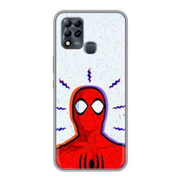 Силиконовый чехол на Infinix Hot 11 G37 с принтом Spiderman Человек паук Силиконовый чехол на Infinix Hot 11 G37 с принтом Spiderman Человек паук