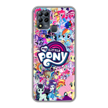 Силиконовый чехол на Infinix Hot 11 G37 с принтом My little pony Дружба чудо