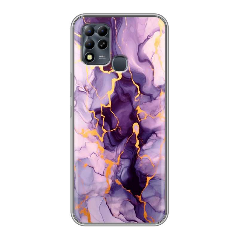 Силиконовый чехол на Infinix Hot 11 G37 с принтом Мрамор Силиконовый чехол на Infinix Hot 11 G37 с принтом Мрамор