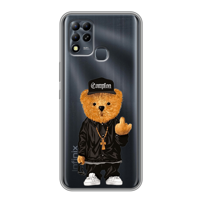 Силиконовый чехол на Infinix Hot 11 G37 с принтом Мишка Силиконовый чехол на Infinix Hot 11 G37 с принтом Мишка
