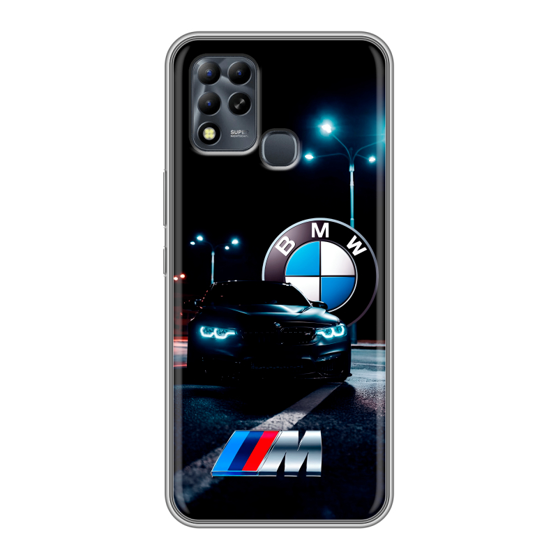 Силиконовый чехол на Infinix Hot 11 G37 с принтом БМВ BMW Силиконовый чехол на Infinix Hot 11 G37 с принтом БМВ BMW