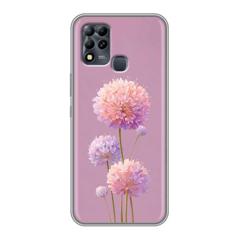 Силиконовый чехол на Infinix Hot 11 G37 с принтом Цветы Силиконовый чехол на Infinix Hot 11 G37 с принтом Цветы