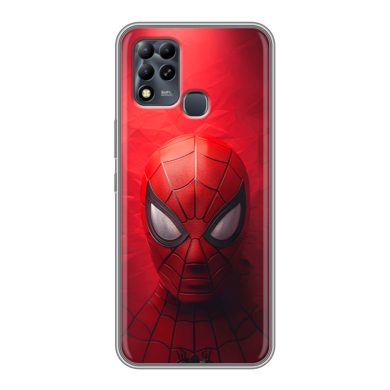 Силиконовый чехол на Infinix Hot 11 G37 с принтом Spiderman Человек паук Силиконовый чехол на Infinix Hot 11 G37 с принтом Spiderman Человек паук