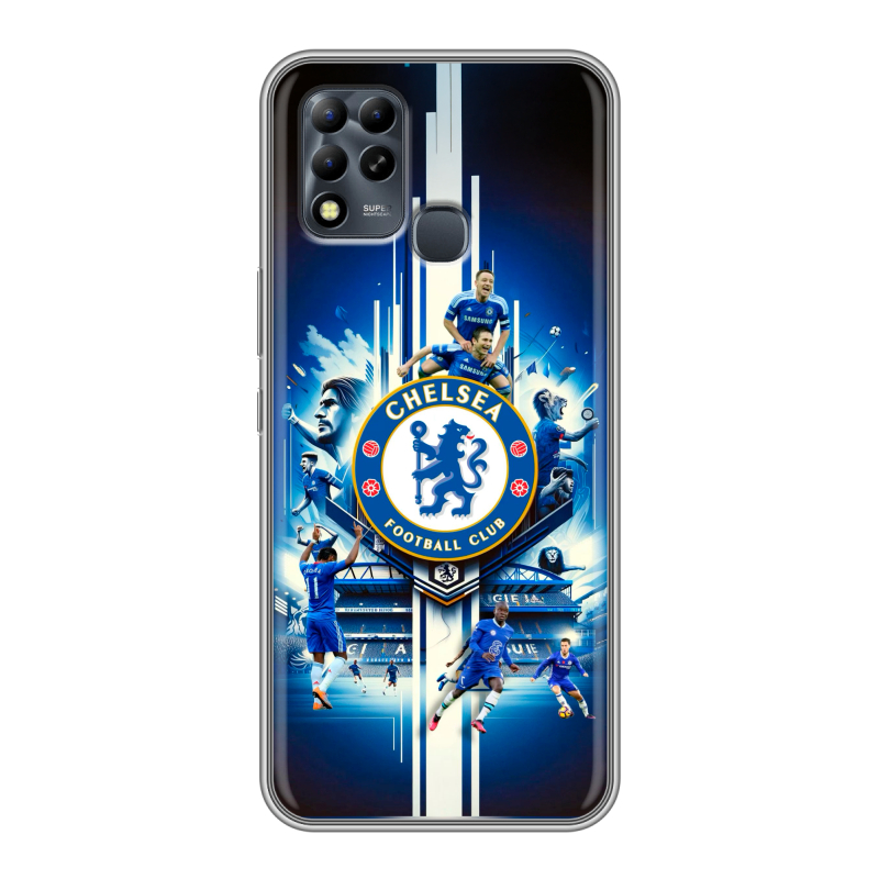 Силиконовый чехол на Infinix Hot 11 G37 с принтом Chelsea Челси Силиконовый чехол на Infinix Hot 11 G37 с принтом Chelsea Челси