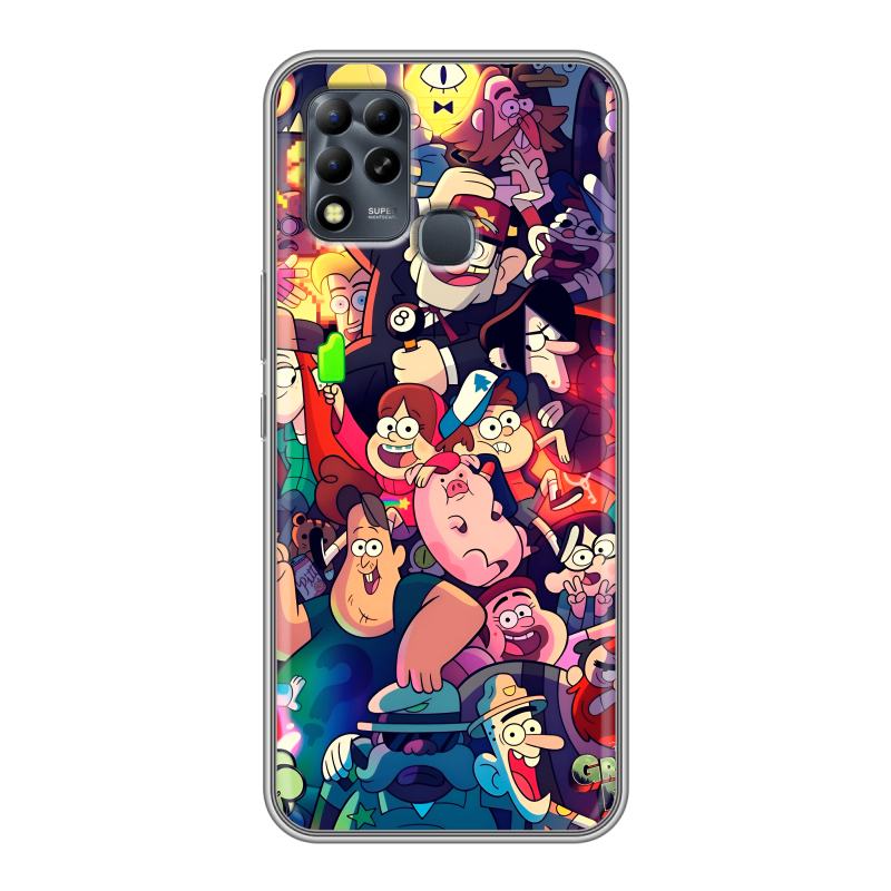 Силиконовый чехол на Infinix Hot 11 G37 с принтом Gravity Falls Гравити Фолз Силиконовый чехол на Infinix Hot 11 G37 с принтом Gravity Falls Гравити Фолз