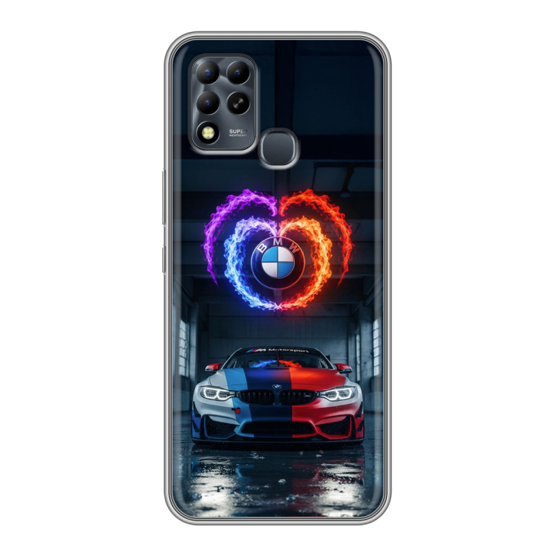 Силиконовый чехол на Infinix Hot 11 G37 с принтом BMW БМВ Силиконовый чехол на Infinix Hot 11 G37 с принтом BMW БМВ