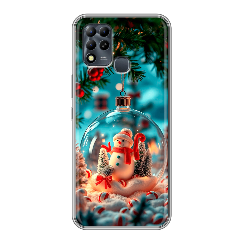 Силиконовый чехол на Infinix Hot 11 G37 с принтом Новый год Силиконовый чехол на Infinix Hot 11 G37 с принтом Новый год