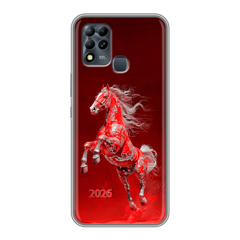 Силиконовый чехол на Infinix Hot 11 G37 с принтом Новый год Силиконовый чехол на Infinix Hot 11 G37 с принтом Новый год