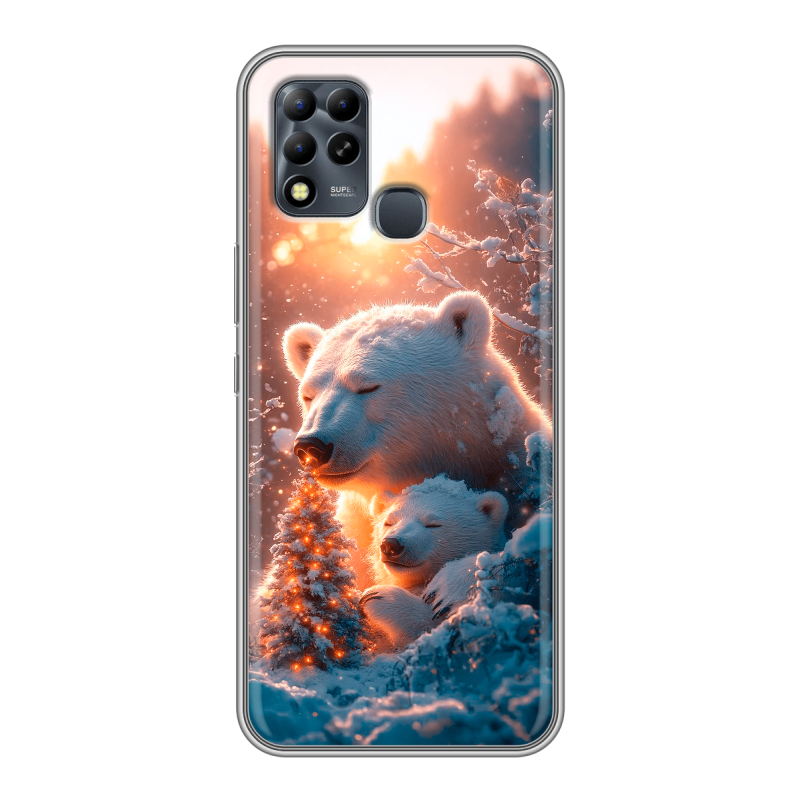 Силиконовый чехол на Infinix Hot 11 G37 с принтом Новый год Силиконовый чехол на Infinix Hot 11 G37 с принтом Новый год