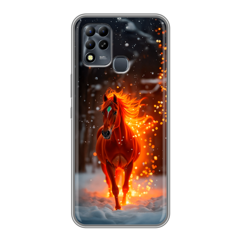 Силиконовый чехол на Infinix Hot 11 G37 с принтом Новый год Силиконовый чехол на Infinix Hot 11 G37 с принтом Новый год
