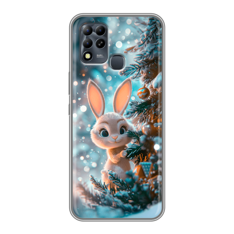 Силиконовый чехол на Infinix Hot 11 G37 с принтом Новый год Силиконовый чехол на Infinix Hot 11 G37 с принтом Новый год