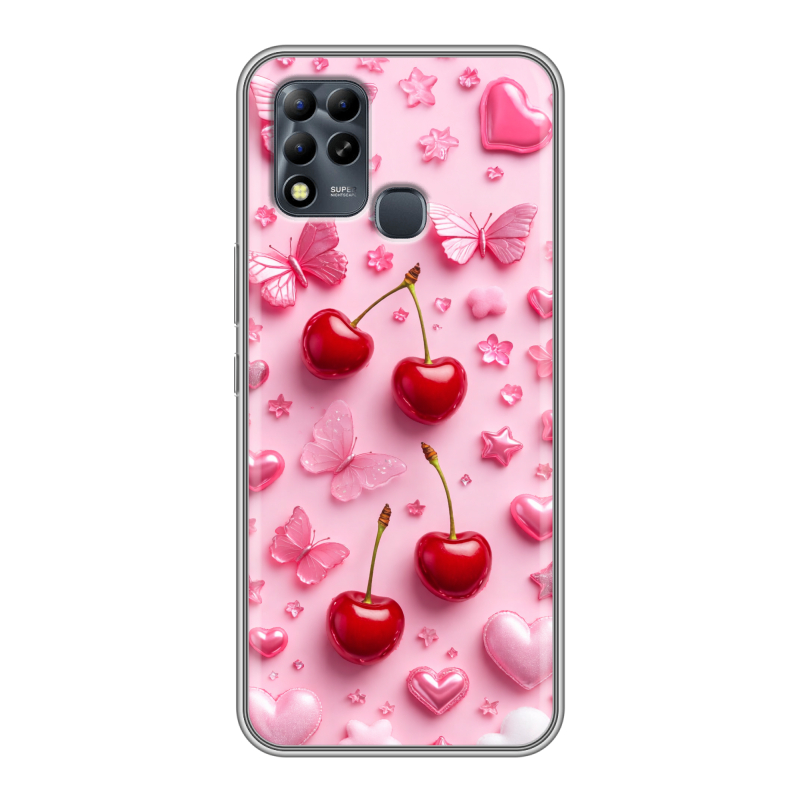 Силиконовый чехол на Infinix Hot 11 G37 с принтом для девочек Силиконовый чехол на Infinix Hot 11 G37 с принтом для девочек