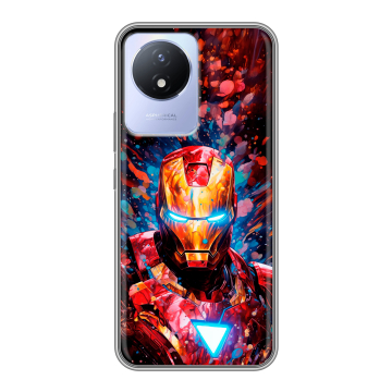 Силиконовый чехол на Vivo Y02A с принтом Железный человек Ironman Силиконовый чехол на Vivo Y02A с принтом Железный человек Ironman
