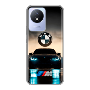 Силиконовый чехол на Vivo Y02A с принтом БМВ BMW Силиконовый чехол на Vivo Y02A с принтом БМВ BMW