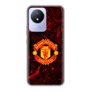 Силиконовый чехол на Vivo Y02A с принтом Manchester United