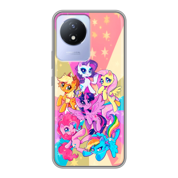 Силиконовый чехол на Vivo Y02A с принтом My little pony Дружба чудо Силиконовый чехол на Vivo Y02A с принтом My little pony Дружба чудо