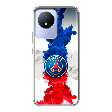 Силиконовый чехол на Vivo Y02A с принтом PSG ПСЖ