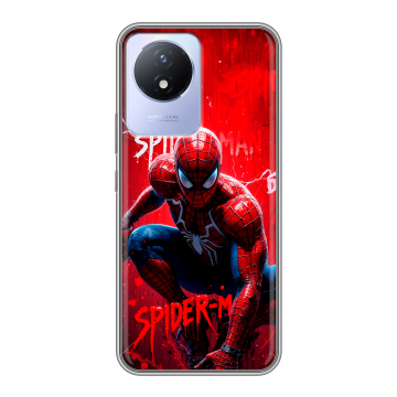 Силиконовый чехол на Vivo Y02A с принтом Spiderman Человек паук Силиконовый чехол на Vivo Y02A с принтом Spiderman Человек паук
