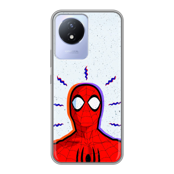 Силиконовый чехол на Vivo Y02A с принтом Spiderman Человек паук