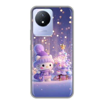 Силиконовый чехол на Vivo Y02A с принтом Новый год Силиконовый чехол на Vivo Y02A с принтом Новый год