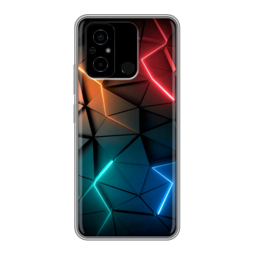 Силиконовый чехол на Xiaomi Poco C55 с принтом Абстракция неон Силиконовый чехол на Xiaomi Poco C55 с принтом Абстракция неон