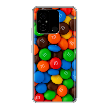 Силиконовый чехол на Xiaomi Poco C55 с принтом Конфеты Силиконовый чехол на Xiaomi Poco C55 с принтом Конфеты