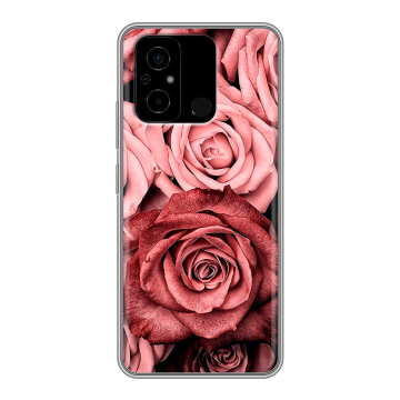 Силиконовый чехол на Xiaomi Poco C55 с принтом Цветы розы Силиконовый чехол на Xiaomi Poco C55 с принтом Цветы розы