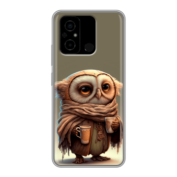 Силиконовый чехол на Xiaomi Poco C55 с принтом Сова Силиконовый чехол на Xiaomi Poco C55 с принтом Сова
