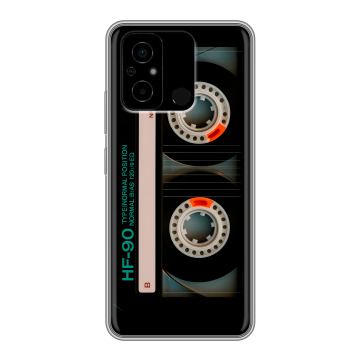 Силиконовый чехол на Xiaomi Poco C55 с принтом Кассета Силиконовый чехол на Xiaomi Poco C55 с принтом Кассета